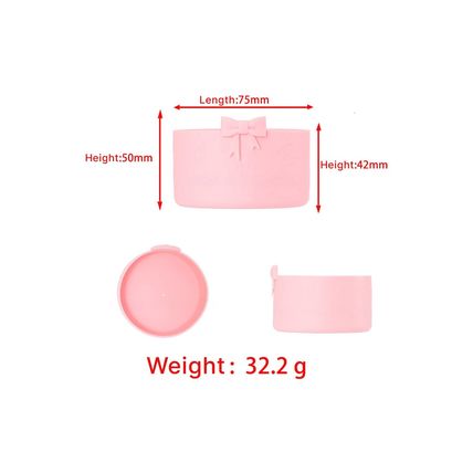 Pink Bowknot Decor Food Grade Silicone Cup Sleeve