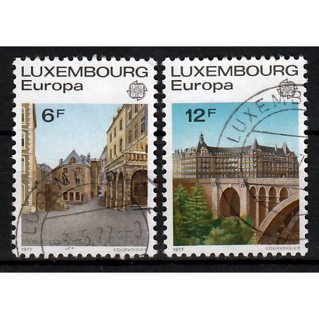 Luxemburg Europa Cept 1977 gestempeld