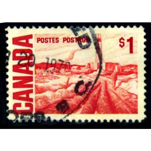 CANADA 1967 SG 590 $1 SCARLET OILFIELD FINE USED #