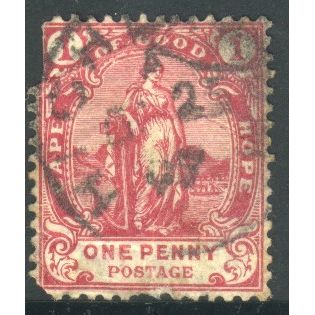 Cape Of Good Hope 1893 - SG59a - 1d red - Hope standing - used