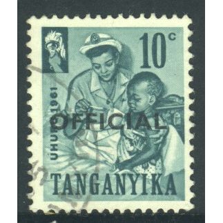 Tanganyika - 1961 - SG109 - 10c turquoise - District Nurse & Child - used