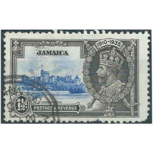 Jamaica 1935 SG115 1 1/2d Ultramarine & Grey-Black Silver Jubilee Fine Used . ..