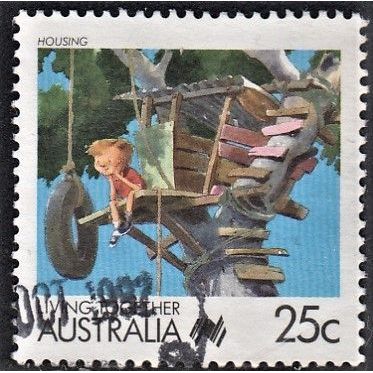 AUSTRALIA, 1988 25c Living Together p14, SG 1119 (Scott #1061), used