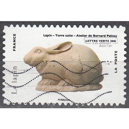 France 2013 Michel 5482 O Cote (2015) 0.60 € Art lapin en terre cuite