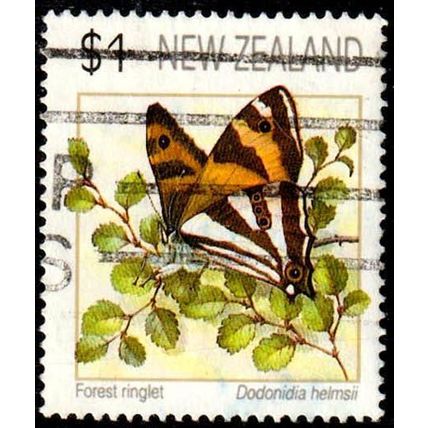 New Zealand 1991 Butterfly $1.00 Used Stamp.