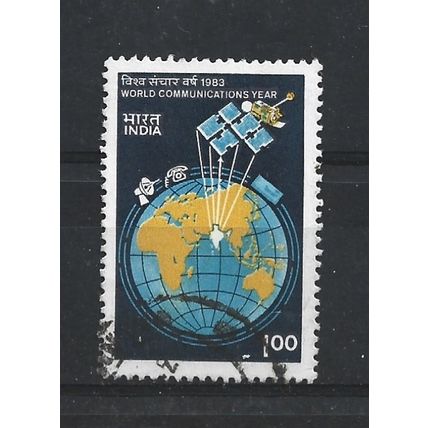 India.World Communications Year stamp.Fine Used.June23