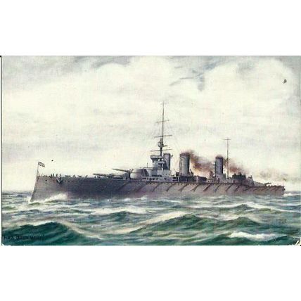 Naval HMS QUEEN MARY Tuck Oilette Postcard (8673)