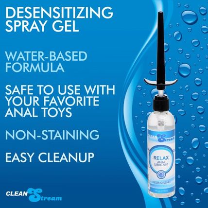 CleanStream Relax Desensitizing Anal Lube with Injector Kit Lubricant Lotion Ass