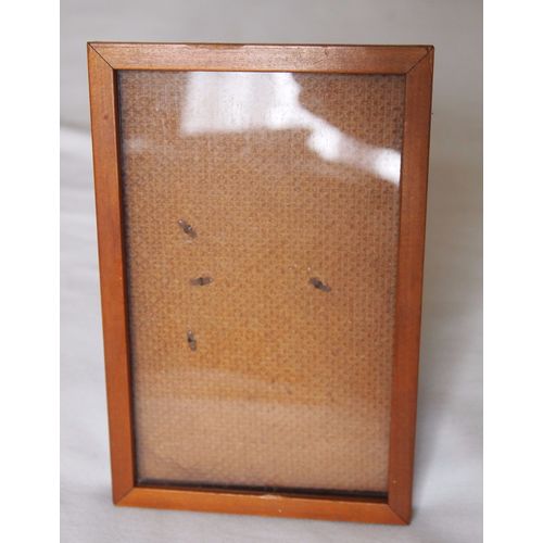 Antique picture frame original backing & supports plus glass 6 x 4 inches