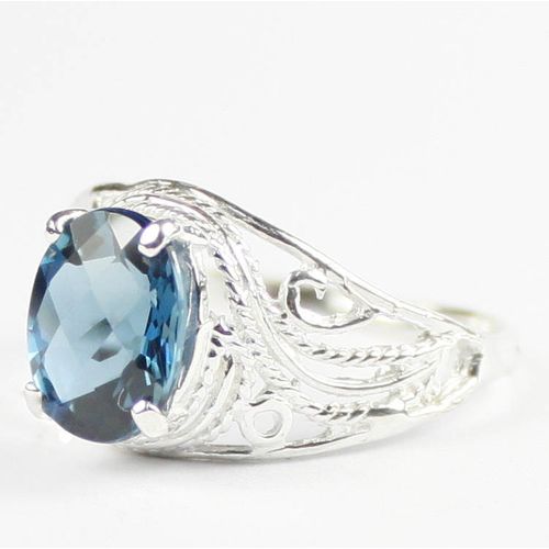 London Blue Topaz, 925 Sterling Silver Ladies Ring, SR083