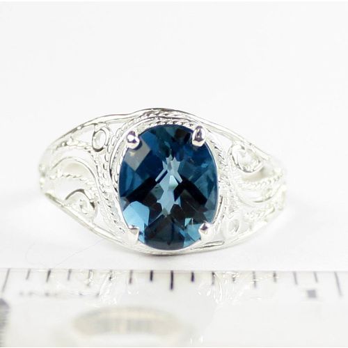 London Blue Topaz, 925 Sterling Silver Ladies Ring, SR083