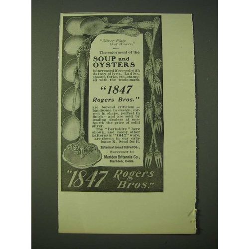 1900 1847 Rogers Bros. Berkshire Silver Ad - The enjoyment of the soup