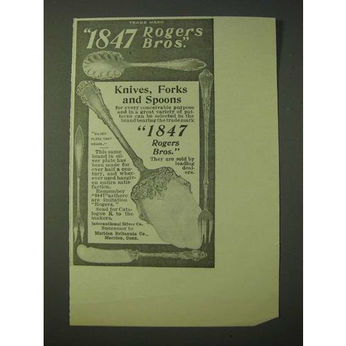 1900 1847 Rogers Bros. Knives, Forks and Spoons Ad