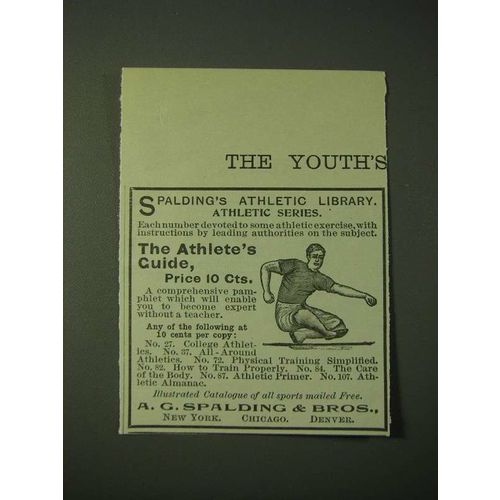 1900 A.G. Spalding Athletic Library Ad - The Athlete's Guide