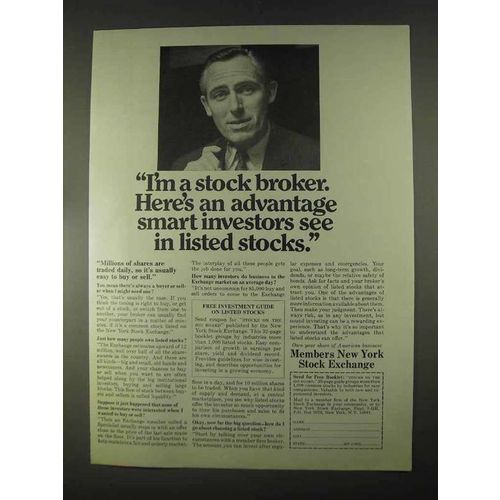 1967 Members New York Stock Exchange Ad - Advantage