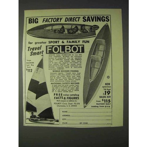 1970 Folbot Boat Ad - Sport & Family Fun