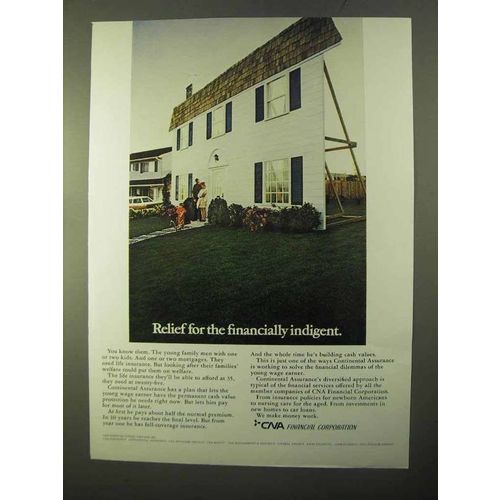 1970 CNA Financial Corporation Ad, Financially Indigent