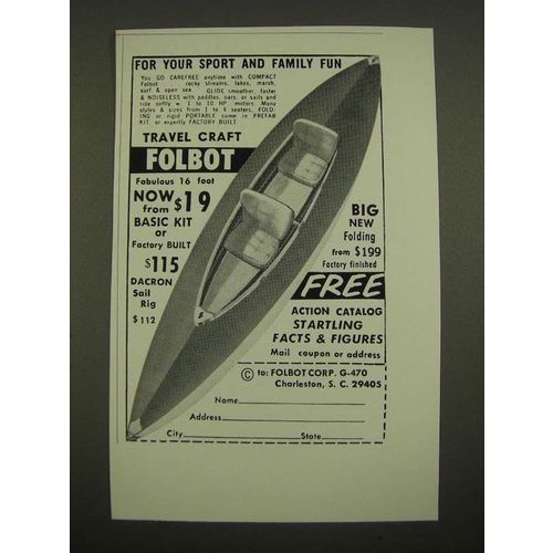 1970 Folbot Boat Ad - For Your Sport and Family Fun