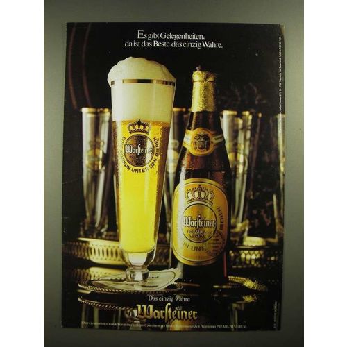 1979 Warsteiner Beer Ad - in German - Es gibt Gelegenheiten