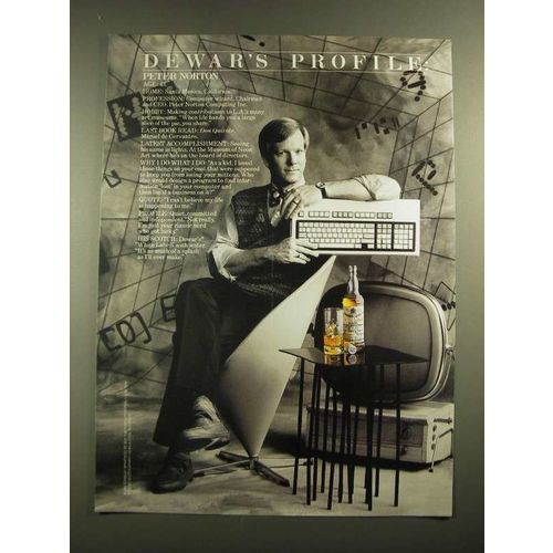 1988 Dewar's White Label Scotch Ad - Peter Norton