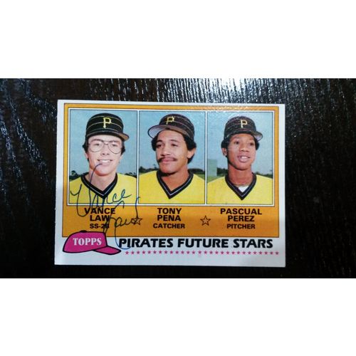1981 Topps Card # 551 Pirates Future Stars (Vance Law Autograph)