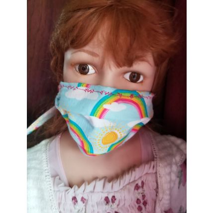 Kid Size Mask w/ Copper/Silver Filters-Rainbows