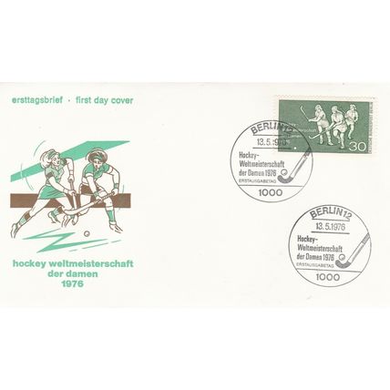 Berlin 1976 World Hockey Championship FDC Berlin special cancel unaddressed VGC