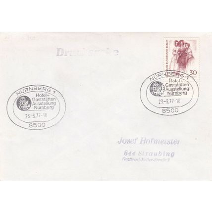 Berlin 1977 Nurenburg Hotel and Restaurant Exhibition Cover special cancel VGC