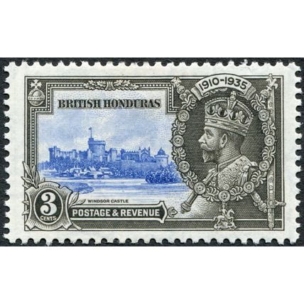British Honduras 1935 3c ultramarine & grey-black SG 143 unused