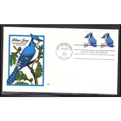 FDC HF 3048 BPS 3052 20c Blue Jay (Cachet-U/A) Box0498