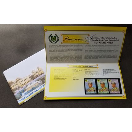 Malaysia Golden Jublee Of The Raja Of Perlis 2001 King Royal Palace (p. pack MNH