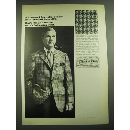 1968 H. Freeman & Son Clothes Ad - Combine ideas and ideals