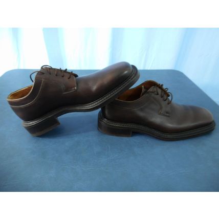LAZZERI MANIFATTURE OXFORDS MENS DRESS SHOES 13 M BROWN LEATHER ITALY 5226