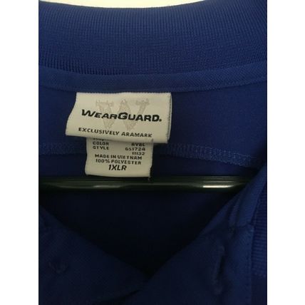 1 Pc Wearguard Men's Adult Blue Short Sleeve Polo Shirt Edwards Size 1X