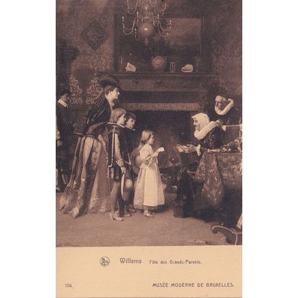 Wilems Fete De Grands Parents Painting Postcard
