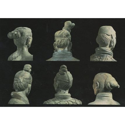 Chinese Hairstyles Haircut Antique Terracotta Statue Qin Dynasty Postcard