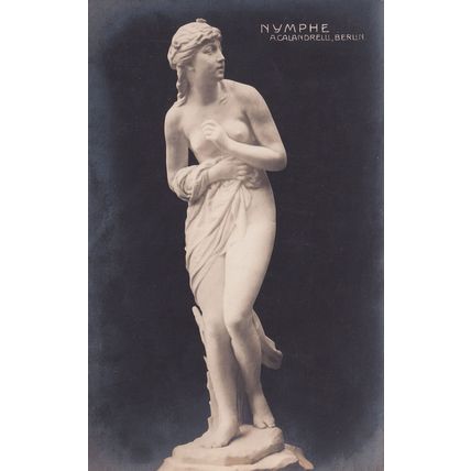 Nymphe Berlin Statue Antique Postcard