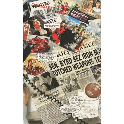 Iron Man Newspaper Phil Sheldon Marvel Comic Book Postcard