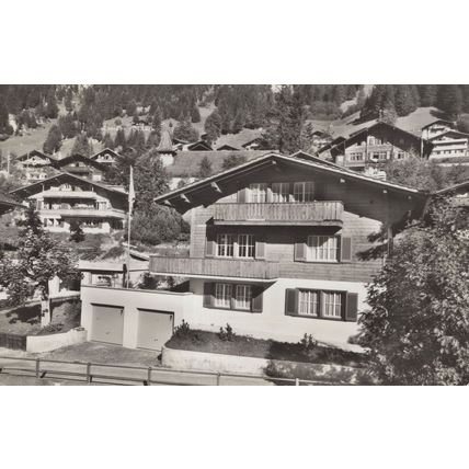 Chalet Munatius Adelboden Switzerland Rare Real Photo Postcard