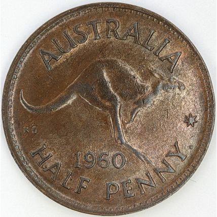 AUSTRALIA 1960 Halfpenny / ½ Penny Perth Mint (C - D)