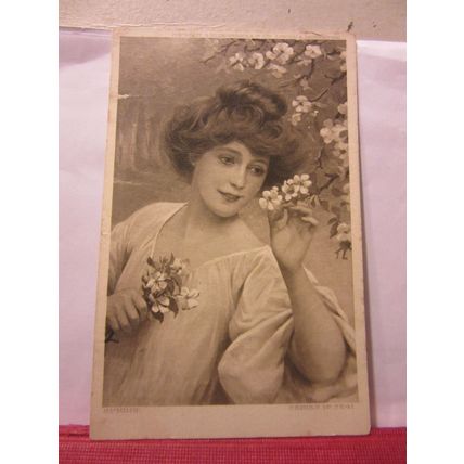 SPRING used antique postcard by Hildesheimer 1905 pm =