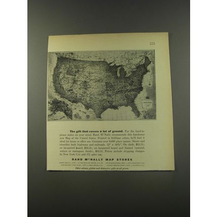 1956 Rand McNally Maps Ad - The gift that covers a lot of ground
