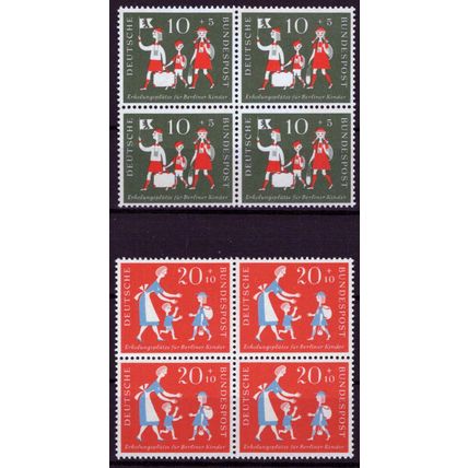 ZAYIX Germany B354-B355 MNH Semi-Postal Block Children Vacations 042523SM05M