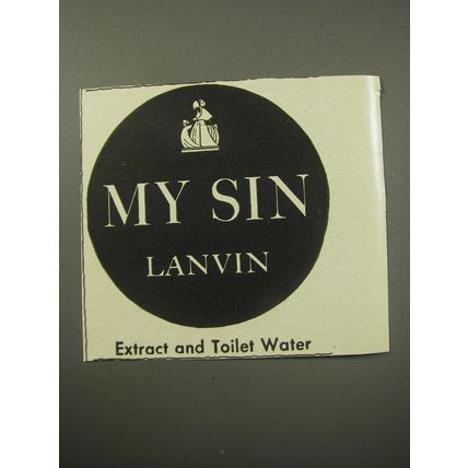 1955 Lanvin My Sin Perfume Ad - My Sin Lanvin Extract and Toilet Water