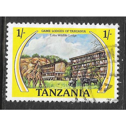 TANZANIA 1978 GAME LODGES LOBO GIRAFFES BUFFALO USED WILD LIFE