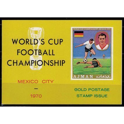 ZAYIX Ajman 568 A, B MNH Gold Foil World's Cup Football Championship 080323SM24