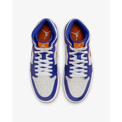 New Mens 18 NIKE Air Jordan 1 Mid Game Royal Orange Phantom Shoes FD1029-400