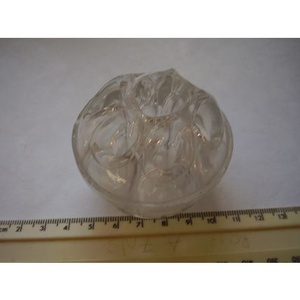 Davidson Flower Frog Rose 19 Hole Clear Glass 382699/31 Dome Flower Holder 30's