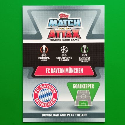 Manuel Neuer 100 Club Topps Match Attax Chrome 2021/22 Card #195
