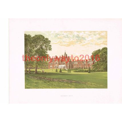 Chillingham Castle, Nr Wooler, Northumberland, England, Book Illustration, c1880
